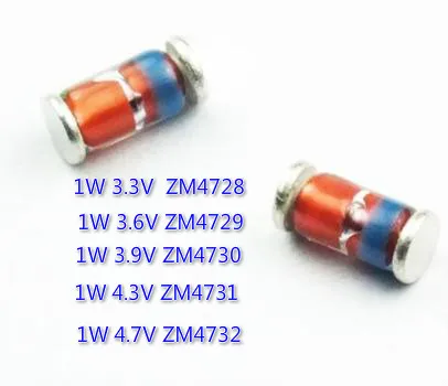Диод Зенера LL41 SMD 20 шт. 1 Вт 3V3 3V6 3V9 4V3 4V7/3 3 В 6 9 4 в 7 ZM4728 ZM4729 ZM4730 ZM4731 ZM4732 ZM4733 |