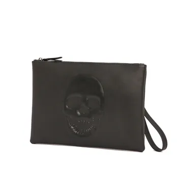 

Annmouler Fashion Punk Shoulder Bag Pu Leather Crossbody Bag Small Clutch Bag Skull Envelop Purse Unisex Messenger Bags