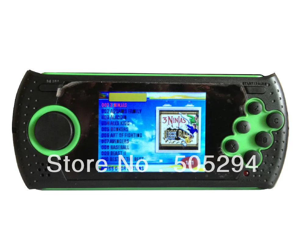 Image Free Shipment 2.8   LCD  Classic SEGA Arcade Ultimate Handheld Player   100 Games Pre with SUPER MARIO WORLD  SONIC  Black+Green