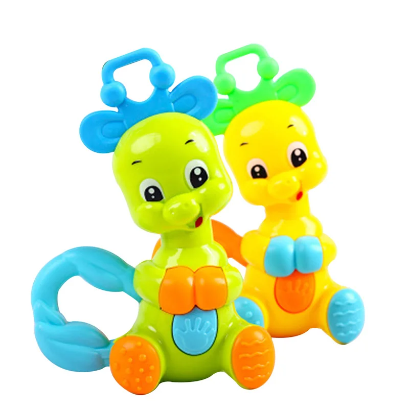 Cute Random Colorful Plastic Deer Jingle Hand Shake Rattle Baby Toys Puzzle Sound Shaking Bell Baby Toys Musical Educational Toy
Cute Random Colorful Plastic Deer Jingle Hand Shake Rattle Baby Toys Puzzle Sound Shaking Bell Baby Toys Musical Educational Toy