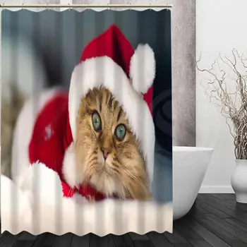 HOT Christmas Style Custom Shower Curtain Polyester Fabric Printing Bathroom Curtain Waterproof With Hook Bath Curtain Gift
HOT Christmas Style Custom Shower Curtain Polyester Fabric Printing Bathroom Curtain Waterproof With Hook Bath Curtain Gift