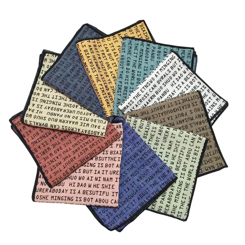 Letter Grooms Hankies Men Handkerchief Scarves Cotton Hankies Men's Pocket Square Male Handkerchiefs Christmas Gift Pocket Towel
Letter Grooms Hankies Men Handkerchief Scarves Cotton Hankies Men's Pocket Square Male Handkerchiefs Christmas Gift Pocket Towel