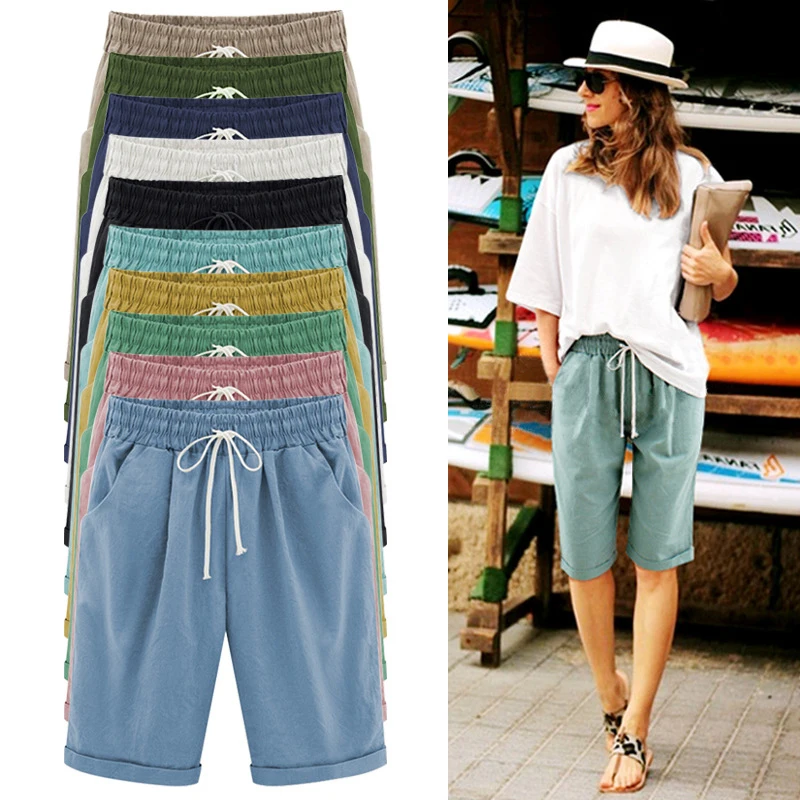 5XL Summer Cotton Pants Women Knee Length Thin Elastic Waist Harem Pants Plus Size Knee Length Pant For Women Pant 2019 6XL
5XL Summer Cotton Pants Women Knee Length Thin Elastic Waist Harem Pants Plus Size Knee Length Pant For Women Pant 2019 6XL