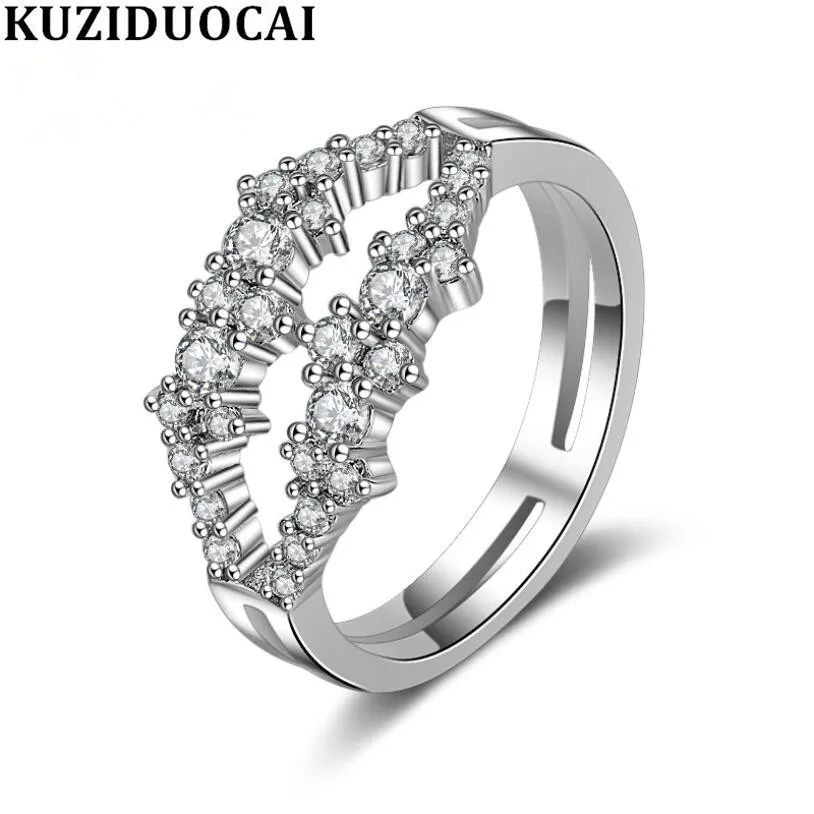 Kuziduocai New Fashion Jewelry Zircon Stainless Steel Lip Shape Wedding Bride Party Rings For Women Girls Anillos Mujer R-777
Kuziduocai New Fashion Jewelry Zircon Stainless Steel Lip Shape Wedding Bride Party Rings For Women Girls Anillos Mujer R-777