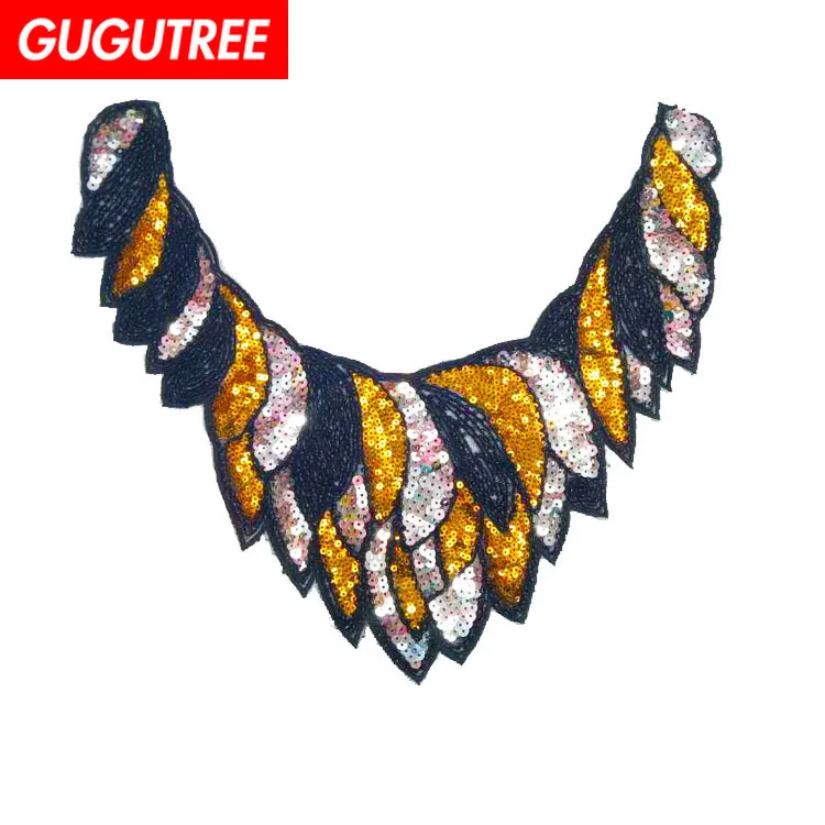 GUGUTREE embroidery Sequins big collar patches flower patches badges applique patches for clothing ZM-5
GUGUTREE embroidery Sequins big collar patches flower patches badges applique patches for clothing ZM-5