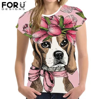 FORUDESIGNS Cute T Shirts for Women Teenager Girls Cartoon Floral Dogs Printing T-shirt Fashion Tshirts Fashion Ladies tshirt
FORUDESIGNS Cute T Shirts for Women Teenager Girls Cartoon Floral Dogs Printing T-shirt Fashion Tshirts Fashion Ladies tshirt