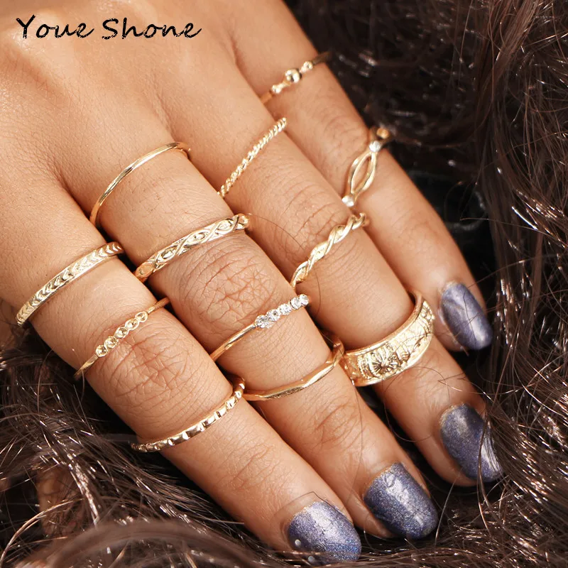 New retro meteorite Joint ring Women's Metal Alloy Ring Set Knotted carved ring Female girl accessories jewelry Party gift
New retro meteorite Joint ring Women's Metal Alloy Ring Set Knotted carved ring Female girl accessories jewelry Party gift