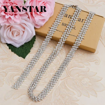 YANSTAR 10Yard Hotfix Rhinestone Chain For Wedding Dress Belt Handmade Crystal Trim Bridal Sash Accessories YS756
YANSTAR 10Yard Hotfix Rhinestone Chain For Wedding Dress Belt Handmade Crystal Trim Bridal Sash Accessories YS756
