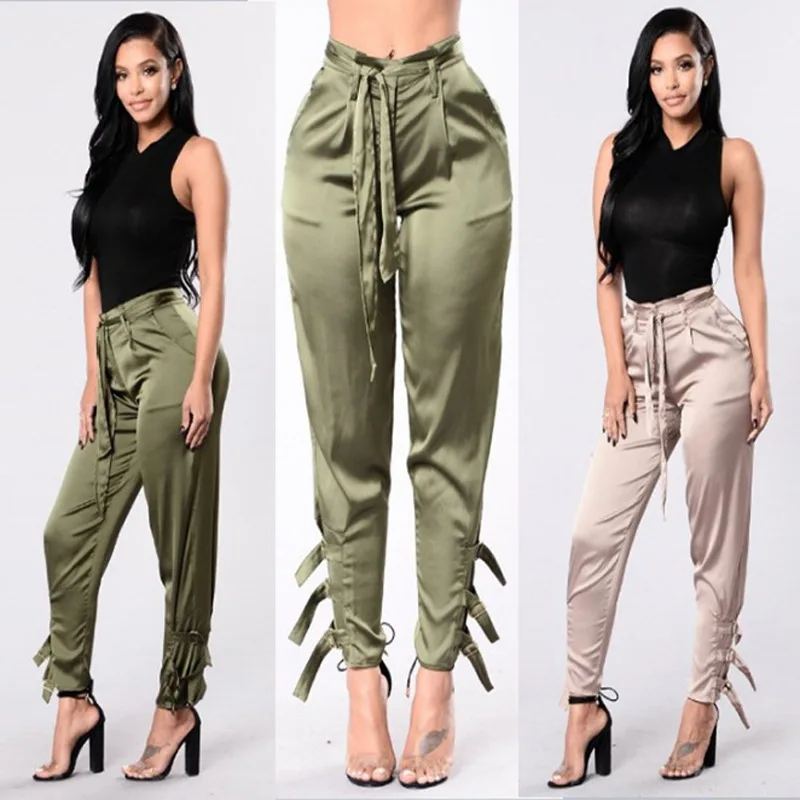 BKLD Summer Women Pants 2019 New Solid Green Pants High Waist Trousers Women Elegant Satin Pants Women Clothing Laides Pants
BKLD Summer Women Pants 2019 New Solid Green Pants High Waist Trousers Women Elegant Satin Pants Women Clothing Laides Pants