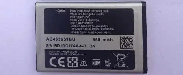 ALLCCX high quality mobile phone battery AB463651BE/AB463651BU for Samsung S5628I S5630C C3518 S5560C F339 s3650
ALLCCX high quality mobile phone battery AB463651BE/AB463651BU for Samsung S5628I S5630C C3518 S5560C F339 s3650