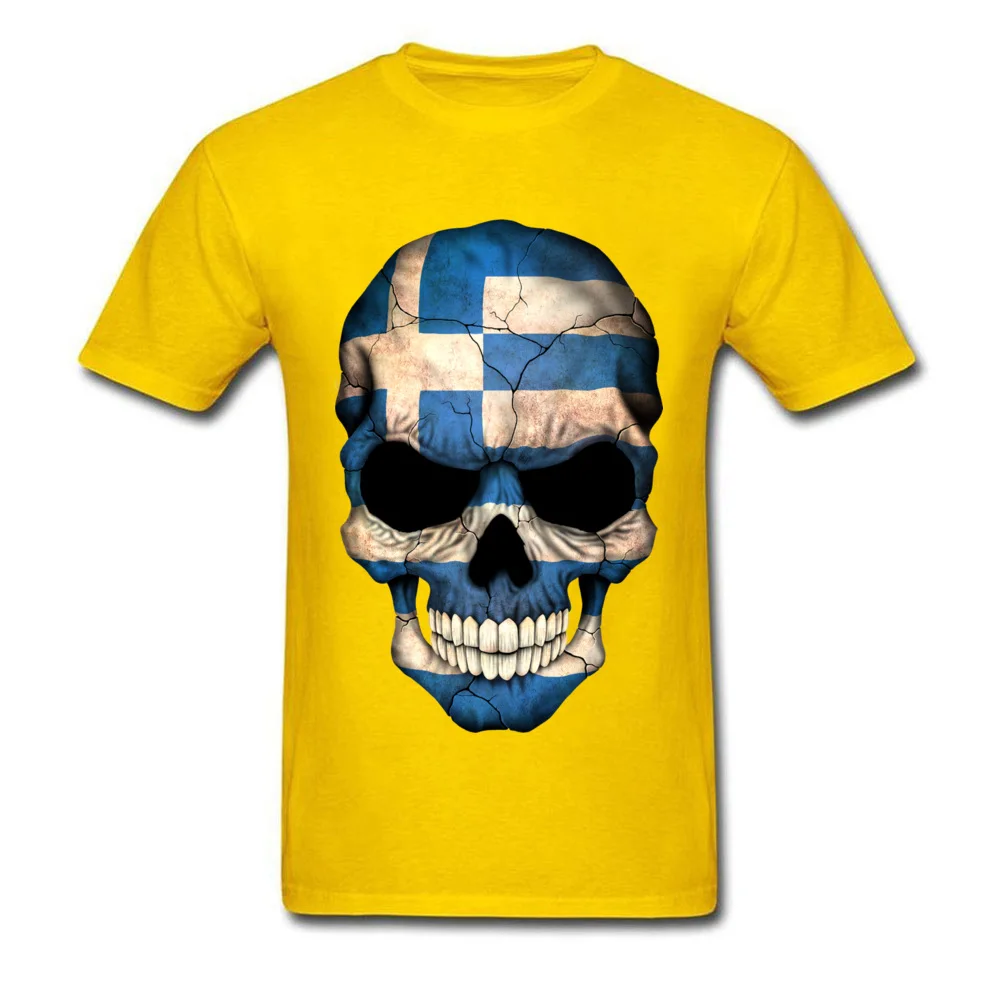 Greek Flag Skull_yellow