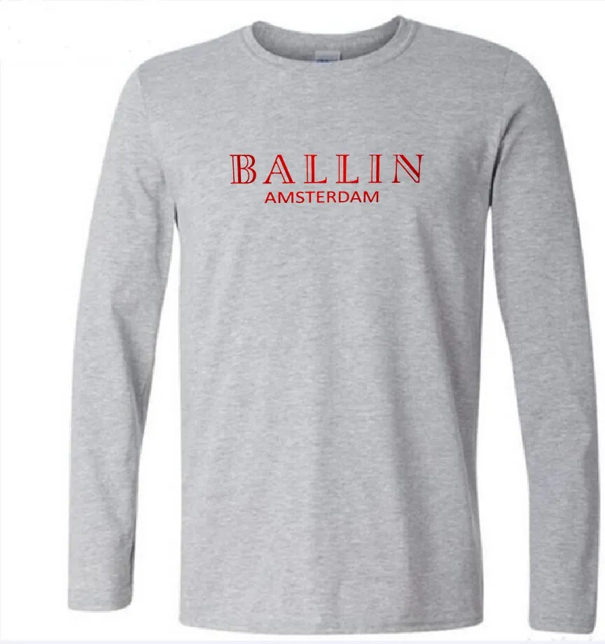 2018 Men's Clothing O-Neck Ballin Amsterdam Graphic Unisex T-shirt Men long Sleeve T Shirt
2018 Men's Clothing O-Neck Ballin Amsterdam Graphic Unisex T-shirt Men long Sleeve T Shirt