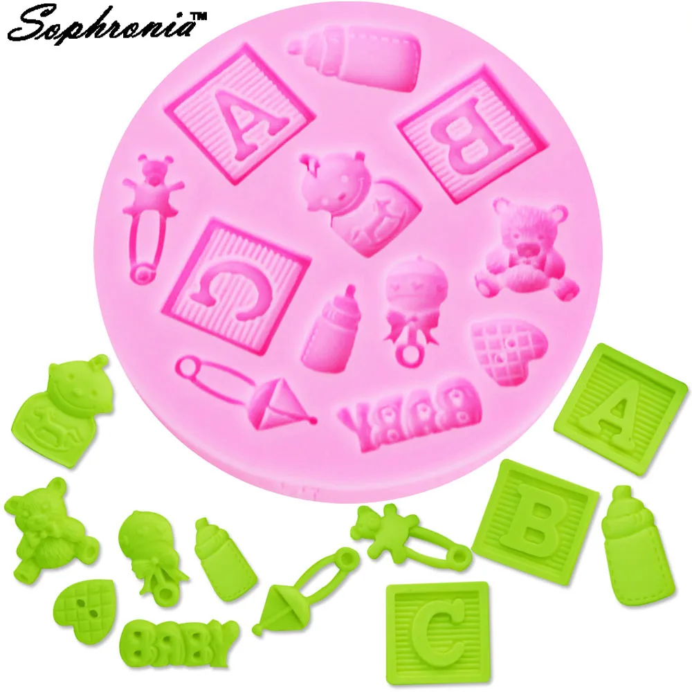 Sophronia M016 ABC Baby Shower Silicone Mold Bottle Trojans Bear Fondant Cake Decorating Tool Candy Chocolate Gumpaste Mould
Sophronia M016 ABC Baby Shower Silicone Mold Bottle Trojans Bear Fondant Cake Decorating Tool Candy Chocolate Gumpaste Mould