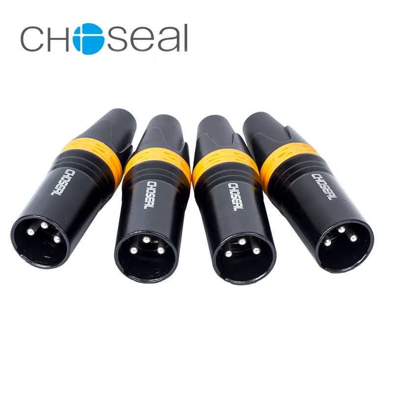 Choseal 30th anniversary QD2003B 4 шт. XLR Male 3 Pin аудио микрофонный кабель Разъем адаптер для