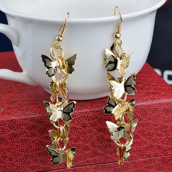 2019 New Gold Silver Color Alloy Multi-layered Hollow Butterfly Earrings Long Tassel Earrings Jewelry For Girl Wholesale
2019 New Gold Silver Color Alloy Multi-layered Hollow Butterfly Earrings Long Tassel Earrings Jewelry For Girl Wholesale