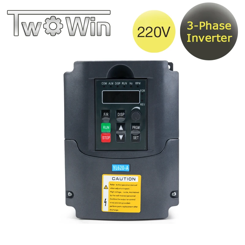 TwoWin 2.2KW/1.5KW VFD Inverter Single Phase Input 3 Phase Output CNC Inverter Variable Frequency Drive VFD High Quality
TwoWin 2.2KW/1.5KW VFD Inverter Single Phase Input 3 Phase Output CNC Inverter Variable Frequency Drive VFD High Quality