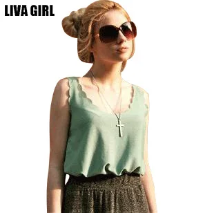 Summer women tanks lady girls tops wavy edges loose camis bottoming shirt sleeveless Chiffon tanks tees Solid color blouses
Summer women tanks lady girls tops wavy edges loose camis bottoming shirt sleeveless Chiffon tanks tees Solid color blouses
