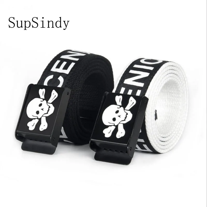 SupSindy Unisex Plain Webbing Waistband Casual Canvas Belt metal buckle Men Women Boys Jeans belts skull Top quality black 110cm
SupSindy Unisex Plain Webbing Waistband Casual Canvas Belt metal buckle Men Women Boys Jeans belts skull Top quality black 110cm