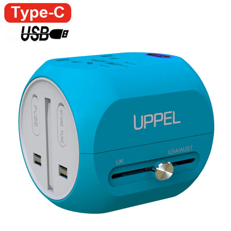 Universal Perfect Travel Adapter International Plug Converter with Surge Protector USB Type C Charger for UK/EU/AU/Asia
Universal Perfect Travel Adapter International Plug Converter with Surge Protector USB Type C Charger for UK/EU/AU/Asia