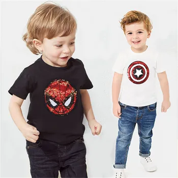 sequins cartoon girls T boys T-shirt baby glitter tee kids tops magic discoloration spiderman captain heart reversible sequins
sequins cartoon girls T boys T-shirt baby glitter tee kids tops magic discoloration spiderman captain heart reversible sequins