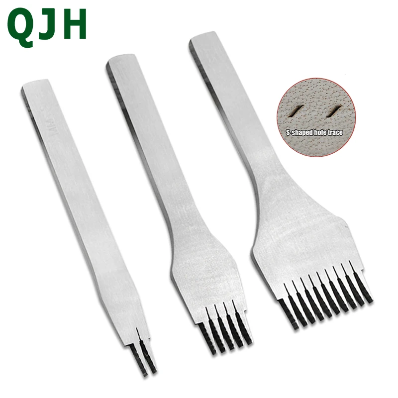 DIY Leathercraft Tools 2.7/3.0/3.38/3.85mm Leather Hole Punches Stitching Punch Tool 2+5+10 Oblique parallel claw punching tool
DIY Leathercraft Tools 2.7/3.0/3.38/3.85mm Leather Hole Punches Stitching Punch Tool 2+5+10 Oblique parallel claw punching tool