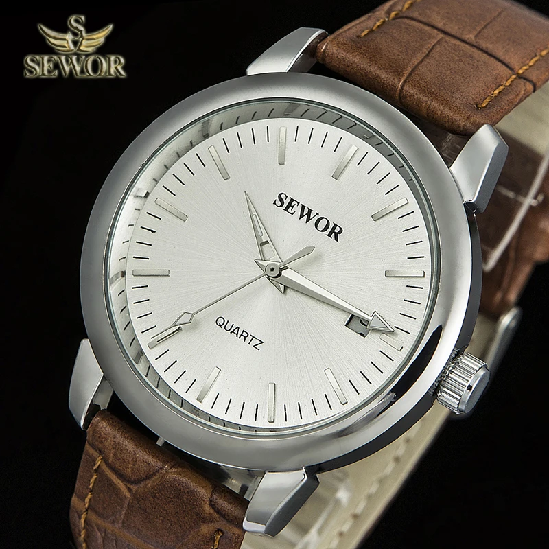 SEWOR Mens Concise Fashion Leather Watch Band Automatic Mechanical Wristwatches C1253 SLIVER
SEWOR Mens Concise Fashion Leather Watch Band Automatic Mechanical Wristwatches C1253 SLIVER