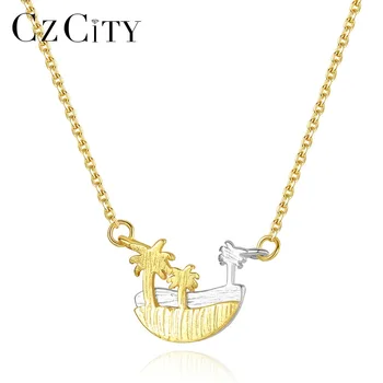 CZCITY 925 Silver Sterling Boho Palm Tree & Beach Pendant Necklace for Women Trendy Multi-color Tropical Necklace Silver Jewelry
CZCITY 925 Silver Sterling Boho Palm Tree & Beach Pendant Necklace for Women Trendy Multi-color Tropical Necklace Silver Jewelry