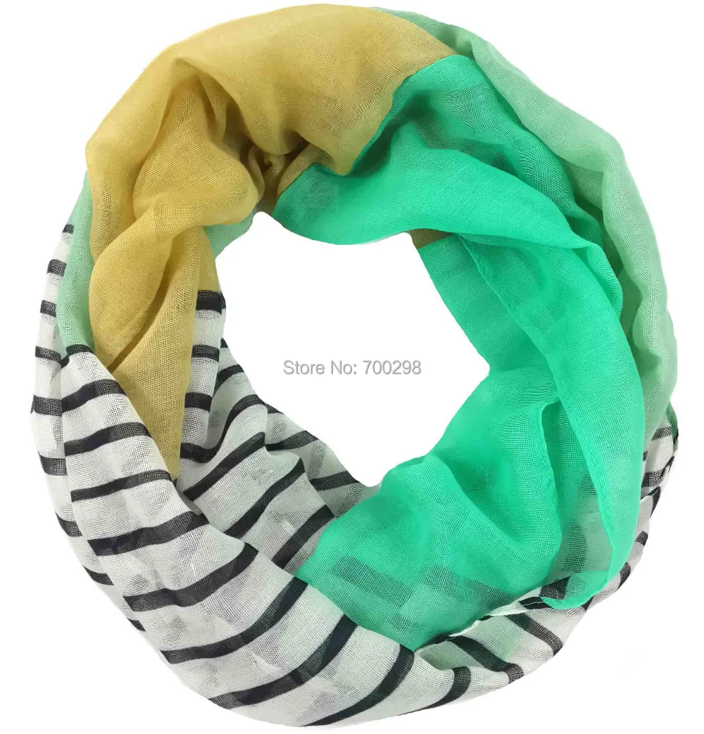 Multi Color Block Stripe Print Women's Scarf Infinity Loop Snood Scarves Accessories, Free Shipping
Multi Color Block Stripe Print Women's Scarf Infinity Loop Snood Scarves Accessories, Free Shipping