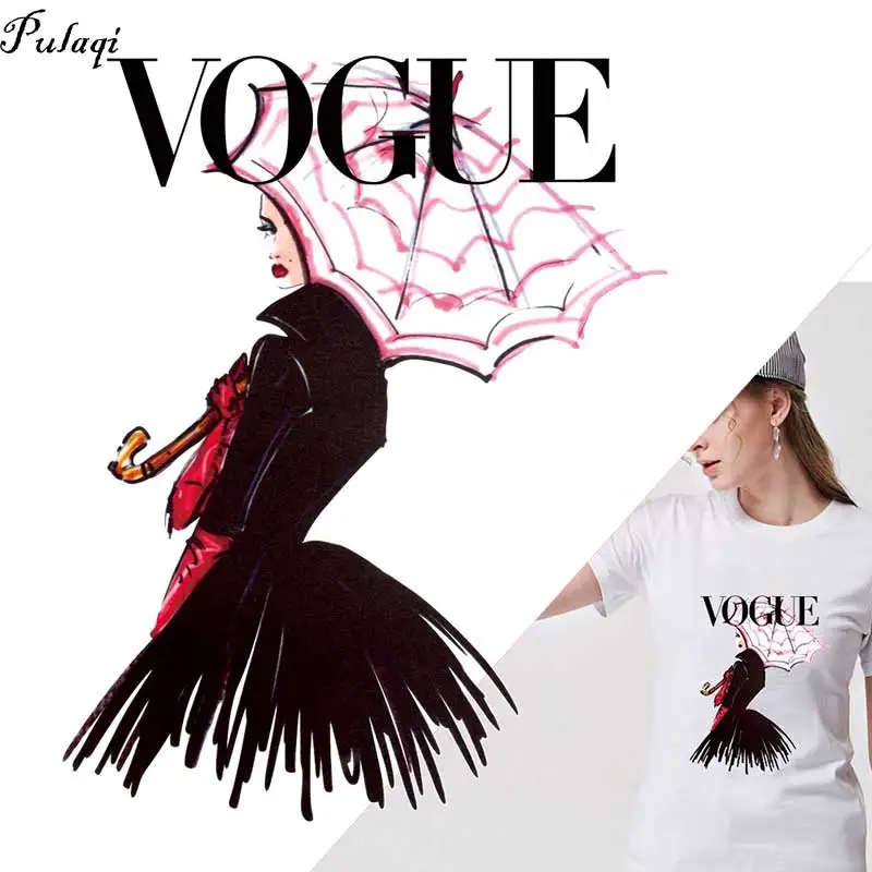 Hot Europe Style VOGUE Heat Transfer Patches For Clothing Girl Stickers Iron On Patches Diy T-shirt Thermal Transfer Sticker H
Hot Europe Style VOGUE Heat Transfer Patches For Clothing Girl Stickers Iron On Patches Diy T-shirt Thermal Transfer Sticker H