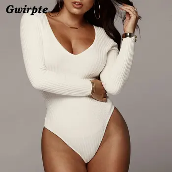 Gwirpte Autumn Winter Slim Basic Bodysuit Women Rompers Tight Long Sleeve Bodysuit V neck Short Jumpsuit femme 5 colors
Gwirpte Autumn Winter Slim Basic Bodysuit Women Rompers Tight Long Sleeve Bodysuit V neck Short Jumpsuit femme 5 colors