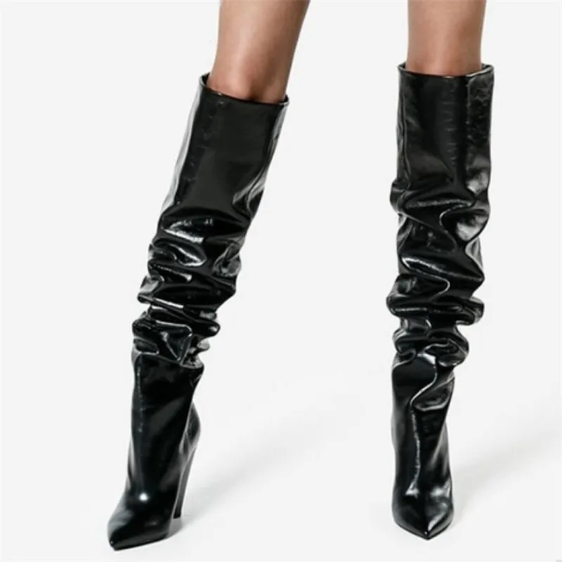 Black Women Over The Knee Boots Leather Thigh High Boots 2018 Autumn Winter Ladies Fashion High Heels Boots Runway Shoes Women
Black Women Over The Knee Boots Leather Thigh High Boots 2018 Autumn Winter Ladies Fashion High Heels Boots Runway Shoes Women