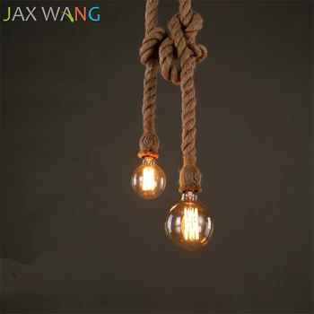 American Country Restaurant Bar Pendant Lights Vintage Dining Room Living Room Lighting Nordic Cafe Hemp Rope Decorative Lamps
American Country Restaurant Bar Pendant Lights Vintage Dining Room Living Room Lighting Nordic Cafe Hemp Rope Decorative Lamps