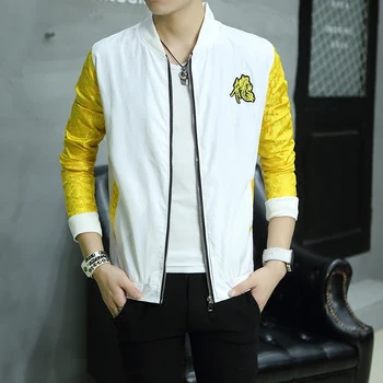 Youth Slim Bomber Jacket Mens Autumn Jacket Embroidered Classic Mens Coats Brand Clothing Man Outerwear Soft Shell Men Jacket
Youth Slim Bomber Jacket Mens Autumn Jacket Embroidered Classic Mens Coats Brand Clothing Man Outerwear Soft Shell Men Jacket