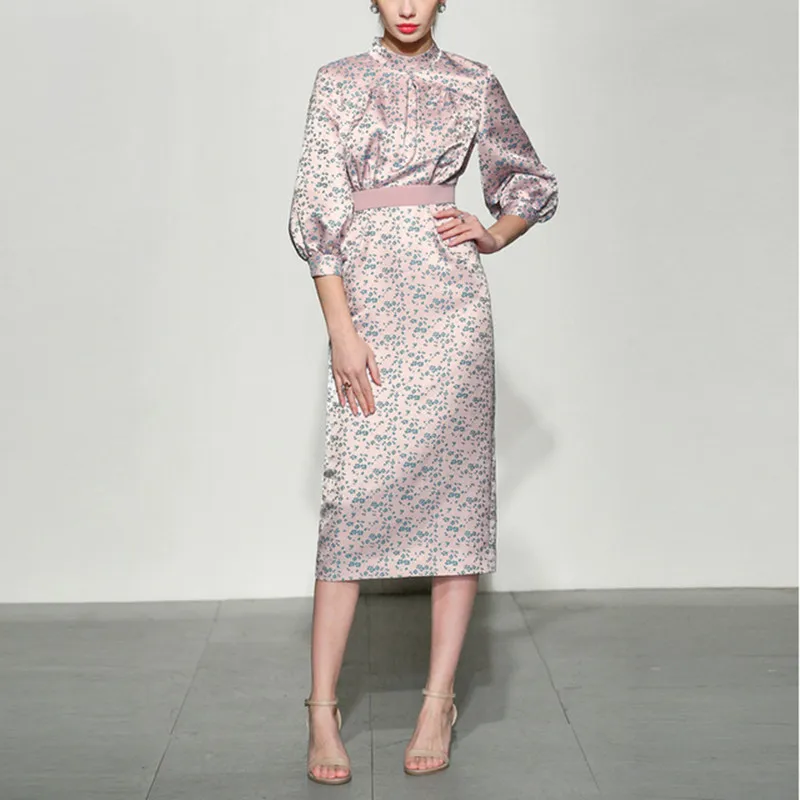2019 Female High Quality New Retro Summer Runway Designer Dress Lady Print Lantern Half Sleeve Package Hip Women Pencil Dress
2019 Female High Quality New Retro Summer Runway Designer Dress Lady Print Lantern Half Sleeve Package Hip Women Pencil Dress