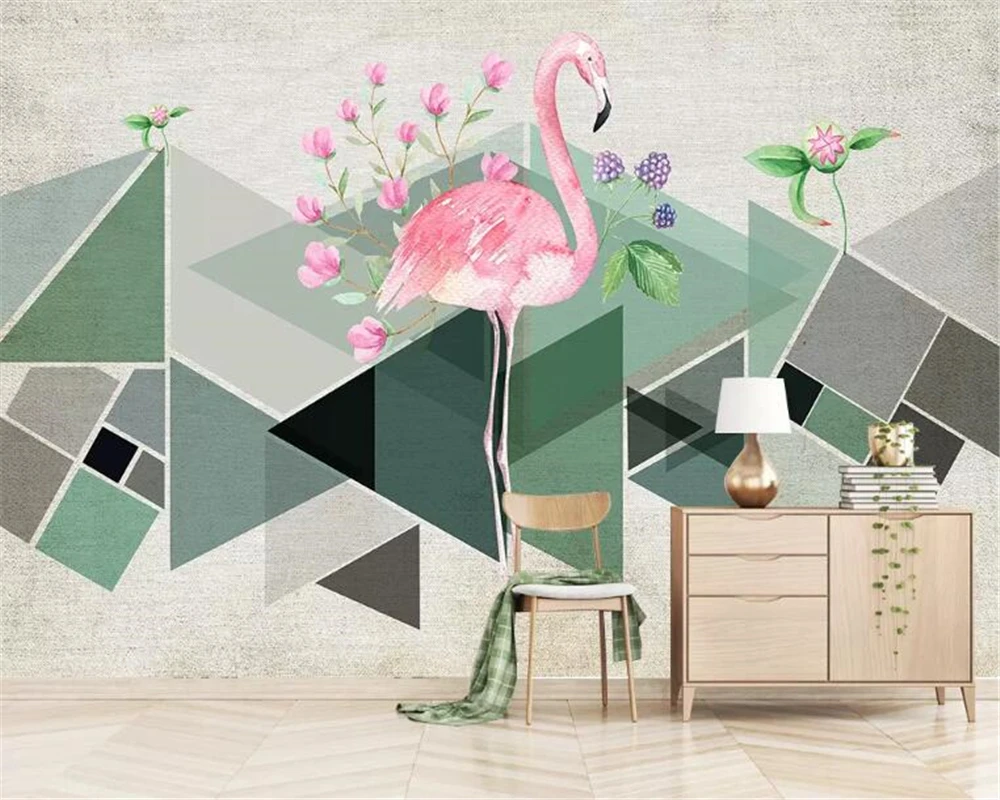 beibehang 3d wallpaper geometric triangle color block flamingo tropical plant flower tv background wall wallpaper 3d tapety
beibehang 3d wallpaper geometric triangle color block flamingo tropical plant flower tv background wall wallpaper 3d tapety