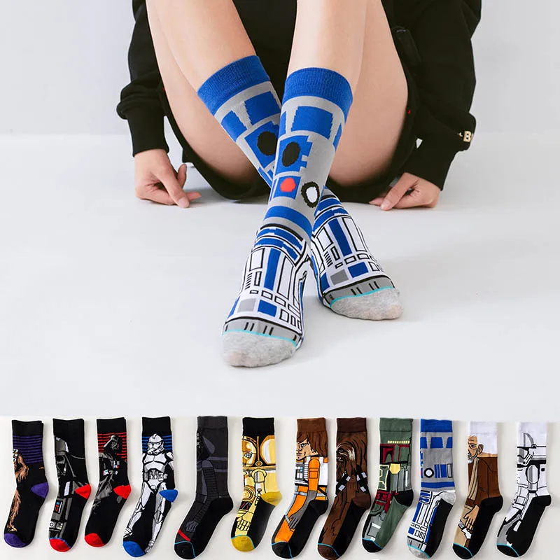 Star Wars Movie Master Yoda R2-D2 Cosplay Socks Wookiee Jedi Knight Novelty Men Women Sock Spring Autumn Winter Socks
Star Wars Movie Master Yoda R2-D2 Cosplay Socks Wookiee Jedi Knight Novelty Men Women Sock Spring Autumn Winter Socks