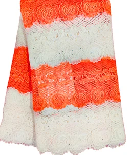 African cord Lace Fabric With Stones Embroidery Milk Silk cord Lace Fabric Fashion Nigeria Lace Fabric FTB55 orange
African cord Lace Fabric With Stones Embroidery Milk Silk cord Lace Fabric Fashion Nigeria Lace Fabric FTB55 orange