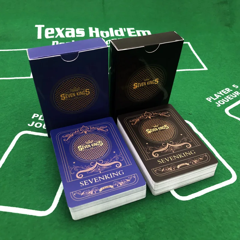 10Sets/Lot Texas Hold'em Poker Cards Royal Poker Blue&Black Waterproof Frosting Poker Star Plastic Playing Card Game Board Games
10Sets/Lot Texas Hold'em Poker Cards Royal Poker Blue&Black Waterproof Frosting Poker Star Plastic Playing Card Game Board Games
