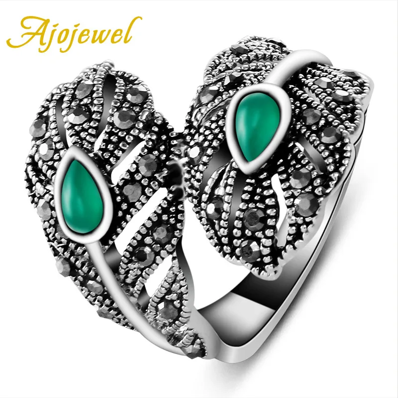 Ajojewel Elegant Green Resin Peacock Feather Ring Black Rhinestone Vintage Rings For Women Ladies Jewelry
Ajojewel Elegant Green Resin Peacock Feather Ring Black Rhinestone Vintage Rings For Women Ladies Jewelry
