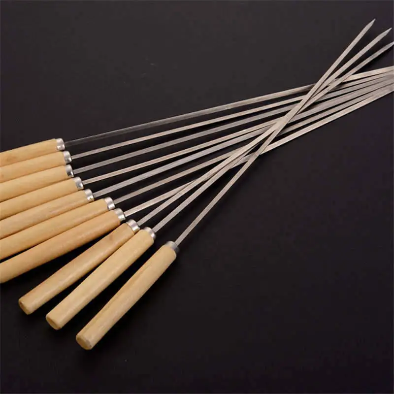DoreenBeads Stainless Steel BBQ Forks with Wooden Handle Grill Picnic Shish Skewers Barbecue Flat Needle Stick 33.5cm long 2PCs
DoreenBeads Stainless Steel BBQ Forks with Wooden Handle Grill Picnic Shish Skewers Barbecue Flat Needle Stick 33.5cm long 2PCs