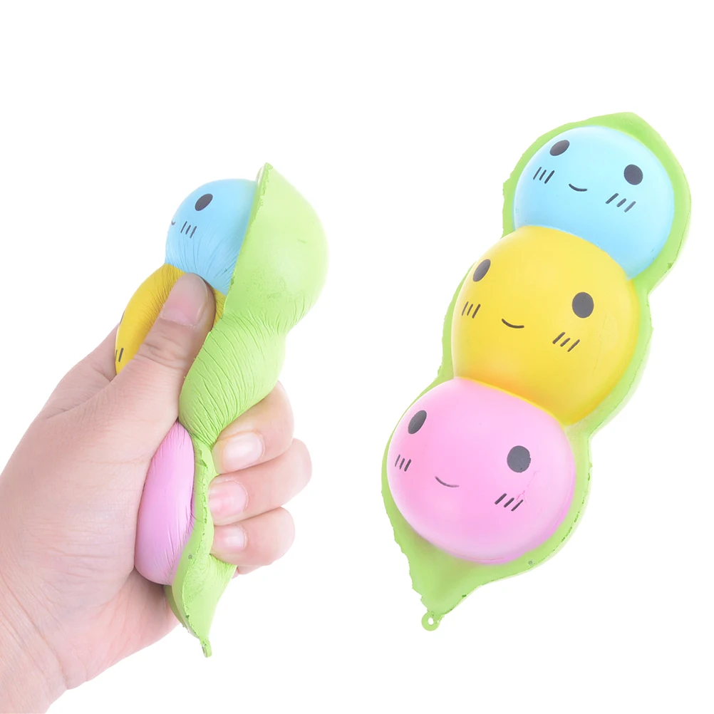 

Jumbo 2018 New Kawaii Face Pea Squishy Slow Rising Original Bean Pendant Phone Strap Stretchy Soft Squeeze Fun Kid Toy Gift