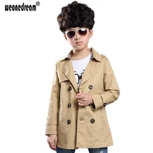 Boy Rãnh Với Vành Đai Mới 2017 Dài Tay Áo Khoác Trẻ Em Áo Gió Trẻ Em Trench Coat Đen và Kaki Áo Khoác Ngoài 4-16Y(China)