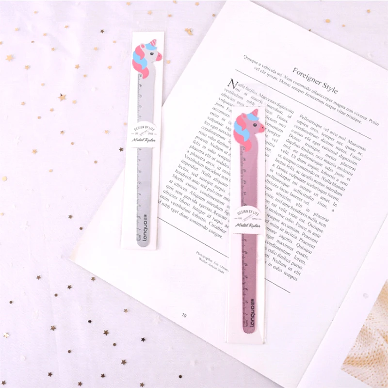 15cm Rainbow Unicorn Metal Straight Ruler Cartoon Stationery Drawing tool Measuring Rulers Rewarding Gift school supplies
15cm Rainbow Unicorn Metal Straight Ruler Cartoon Stationery Drawing tool Measuring Rulers Rewarding Gift school supplies