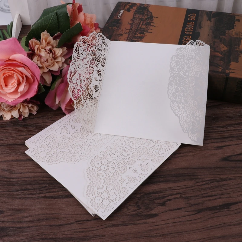 10Pcs Retro Wedding Invitation Cards Kit with Envelopes Seals Personalized Printing Elegant Lace Favor Wedding Party Supplies
10Pcs Retro Wedding Invitation Cards Kit with Envelopes Seals Personalized Printing Elegant Lace Favor Wedding Party Supplies