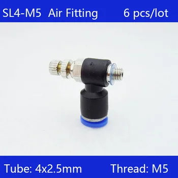 HIGH QUALITY 6pcs Pneumatic Piping Speed Controller One Touch Fitting 4mm to M5 Male Thread SL4-M5
HIGH QUALITY 6pcs Pneumatic Piping Speed Controller One Touch Fitting 4mm to M5 Male Thread SL4-M5