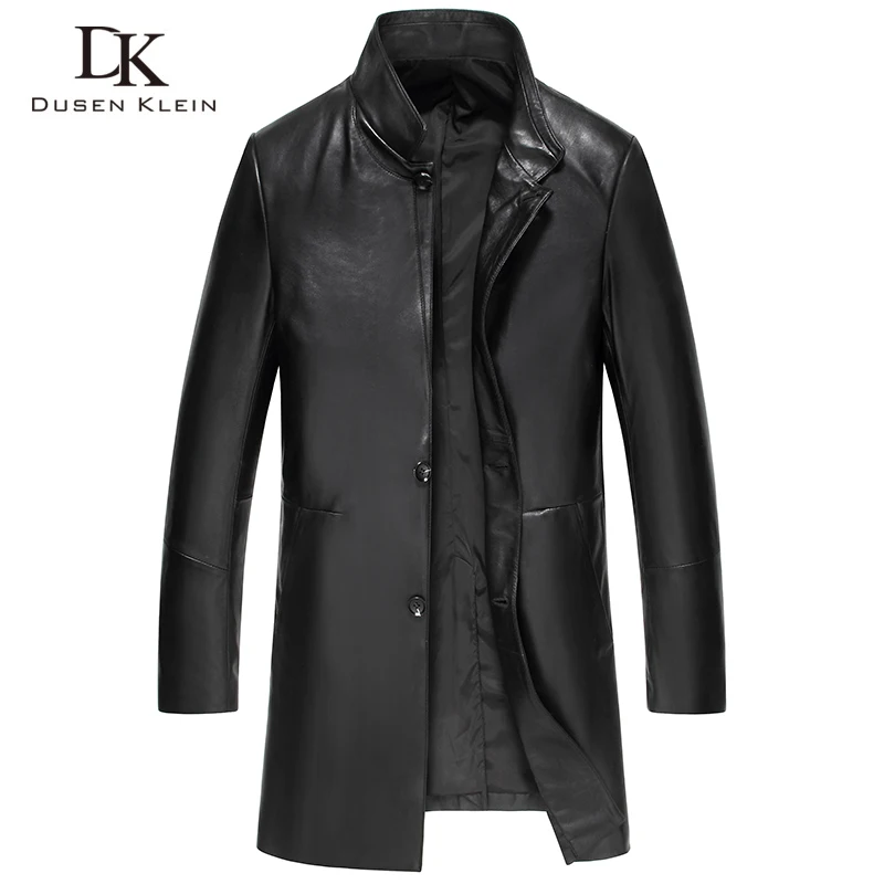 Dusen Klein Men Genuine Leather Jacket Spring Long Black/Slim/Simple Business Style/Sheepskin Coat black 61B1622
Dusen Klein Men Genuine Leather Jacket Spring Long Black/Slim/Simple Business Style/Sheepskin Coat black 61B1622