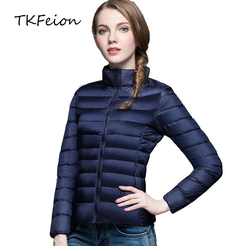 Womens Spring Autumn Coats Lightweight 13 Colors Fashion Ladies Slim Overcoat Stand Collar Warm Duck Down Female Portable Jacket
Womens Spring Autumn Coats Lightweight 13 Colors Fashion Ladies Slim Overcoat Stand Collar Warm Duck Down Female Portable Jacket