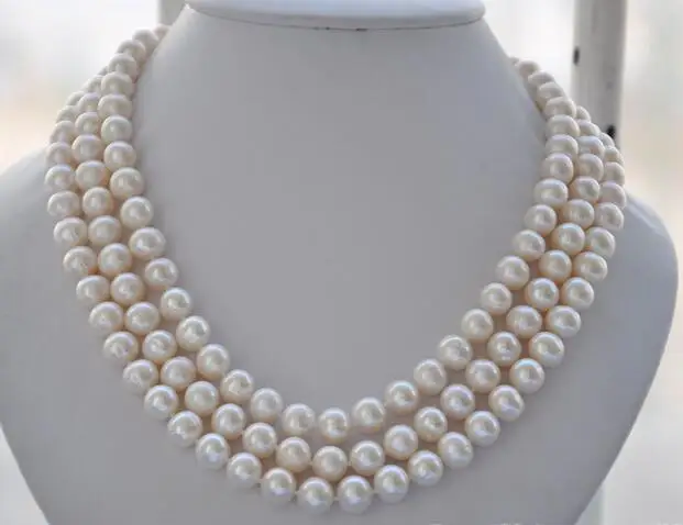 song voge gem nanJ0341 3row white round FRESHWATER CULTURED pearl necklace conch clasp
song voge gem nanJ0341 3row white round FRESHWATER CULTURED pearl necklace conch clasp