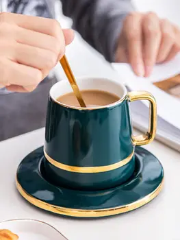 High Grade Ceramic coffee cup saucer set European coffee cup dish set home simple afternoon tea cup with spoon
High Grade Ceramic coffee cup saucer set European coffee cup dish set home simple afternoon tea cup with spoon