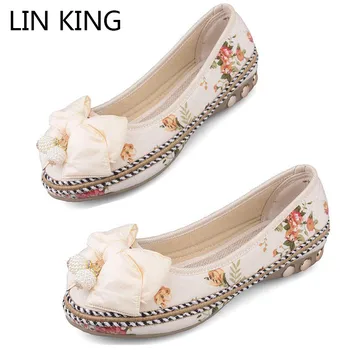 LIN KING Sweet Bow-knot Women Mary Janes Pumps Fashion Floral Thick Sole Wedges Lolita Shoes Slip On Lazy Med Heel Party Shoes
LIN KING Sweet Bow-knot Women Mary Janes Pumps Fashion Floral Thick Sole Wedges Lolita Shoes Slip On Lazy Med Heel Party Shoes